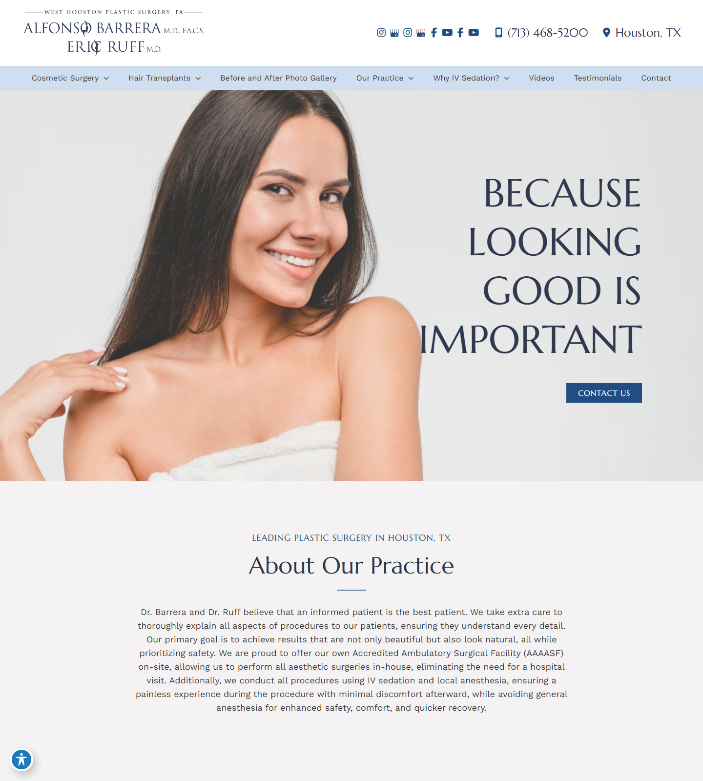 Alfonso Barrera, MD, FACS — Alfonso Barrera, MD, FACS website homepage (Houston, TX plastic & cosmetic surgery)
