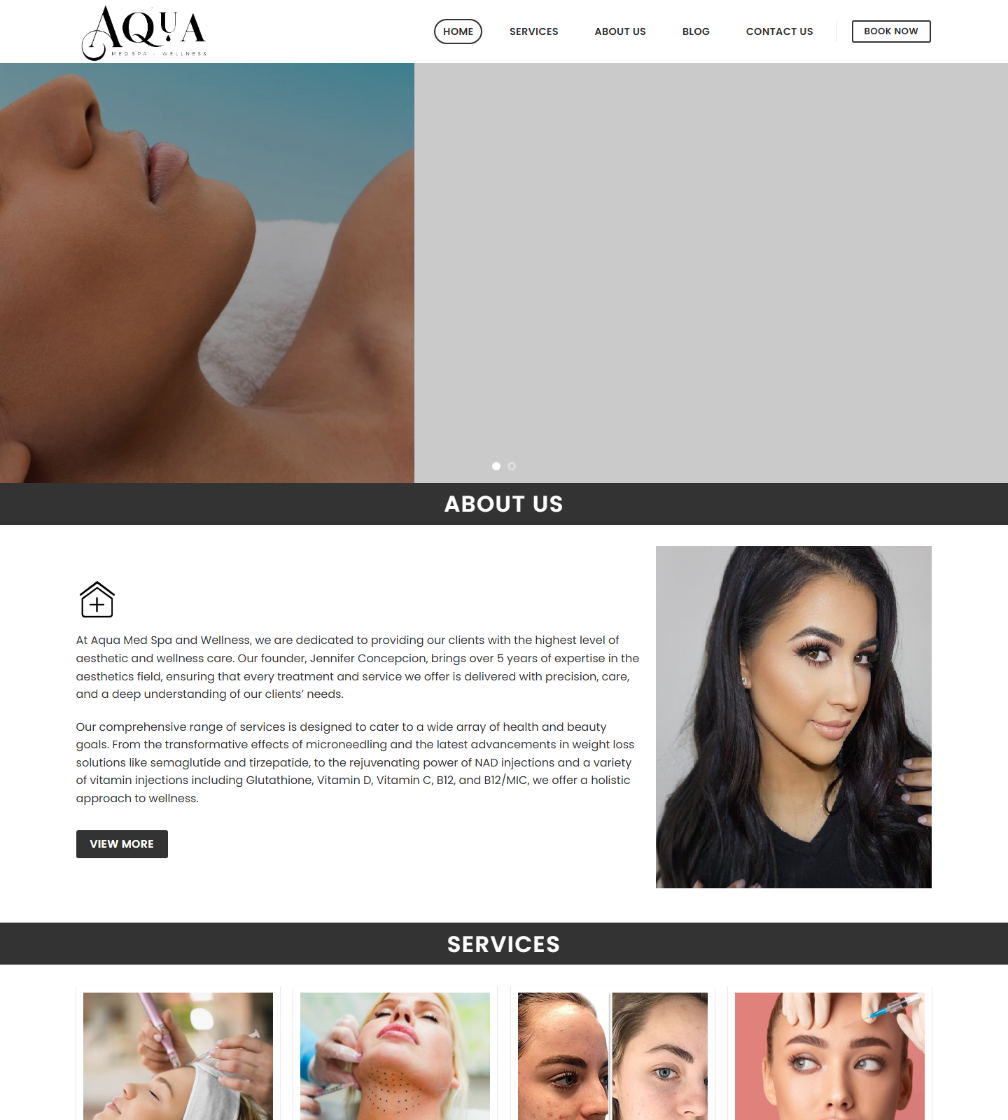 Aqua medspa and wellness — Aqua medspa and wellness website homepage (Cape Coral, FL plastic & cosmetic surgery)