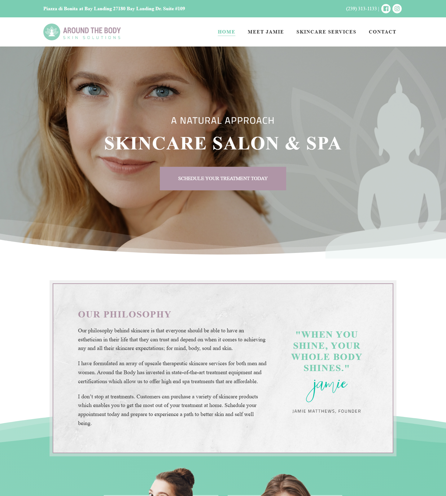 Around the Body Skin Solutions — Around the Body Skin Solutions website homepage (Bonita Springs, FL plastic & cosmetic surgery)