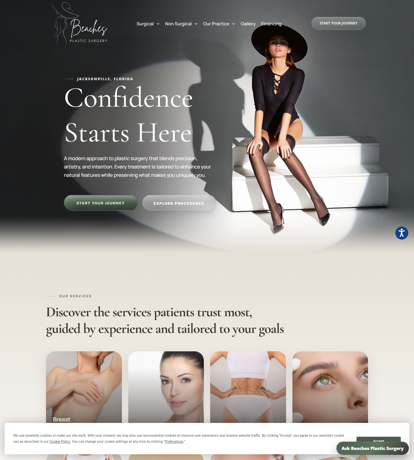 Beaches Facial Plastic & Nasal Surgery Center — Beaches Facial Plastic & Nasal Surgery Center website homepage (Jacksonville Beach, FL)