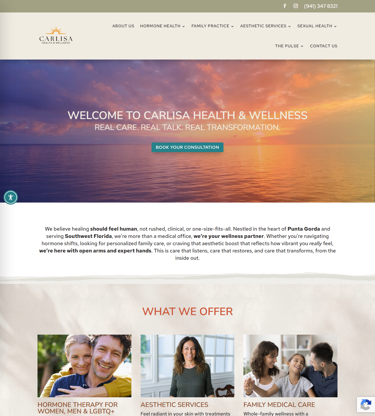 Carlisa Family Medical and Aesthetics — Carlisa Family Medical and Aesthetics website homepage (Punta Gorda, FL plastic & cosmetic surgery)