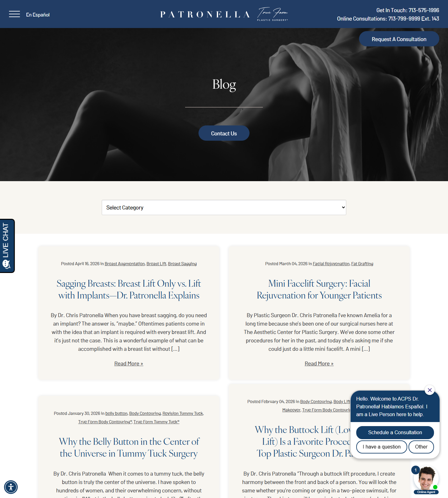 Christopher K. Patronella, MD — Christopher K. Patronella, MD website homepage (Houston, TX plastic & cosmetic surgery)