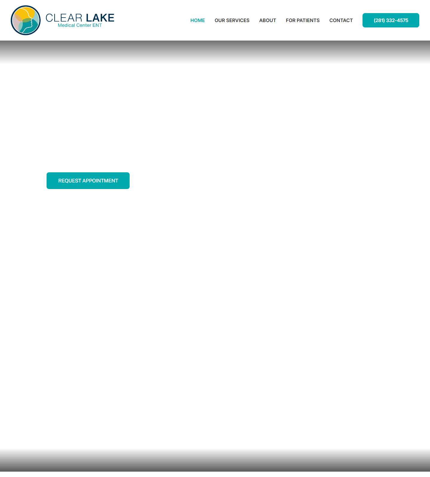 Clear Lake Medical Center ENT — Clear Lake Medical Center ENT website homepage (Webster, TX plastic & cosmetic surgery)