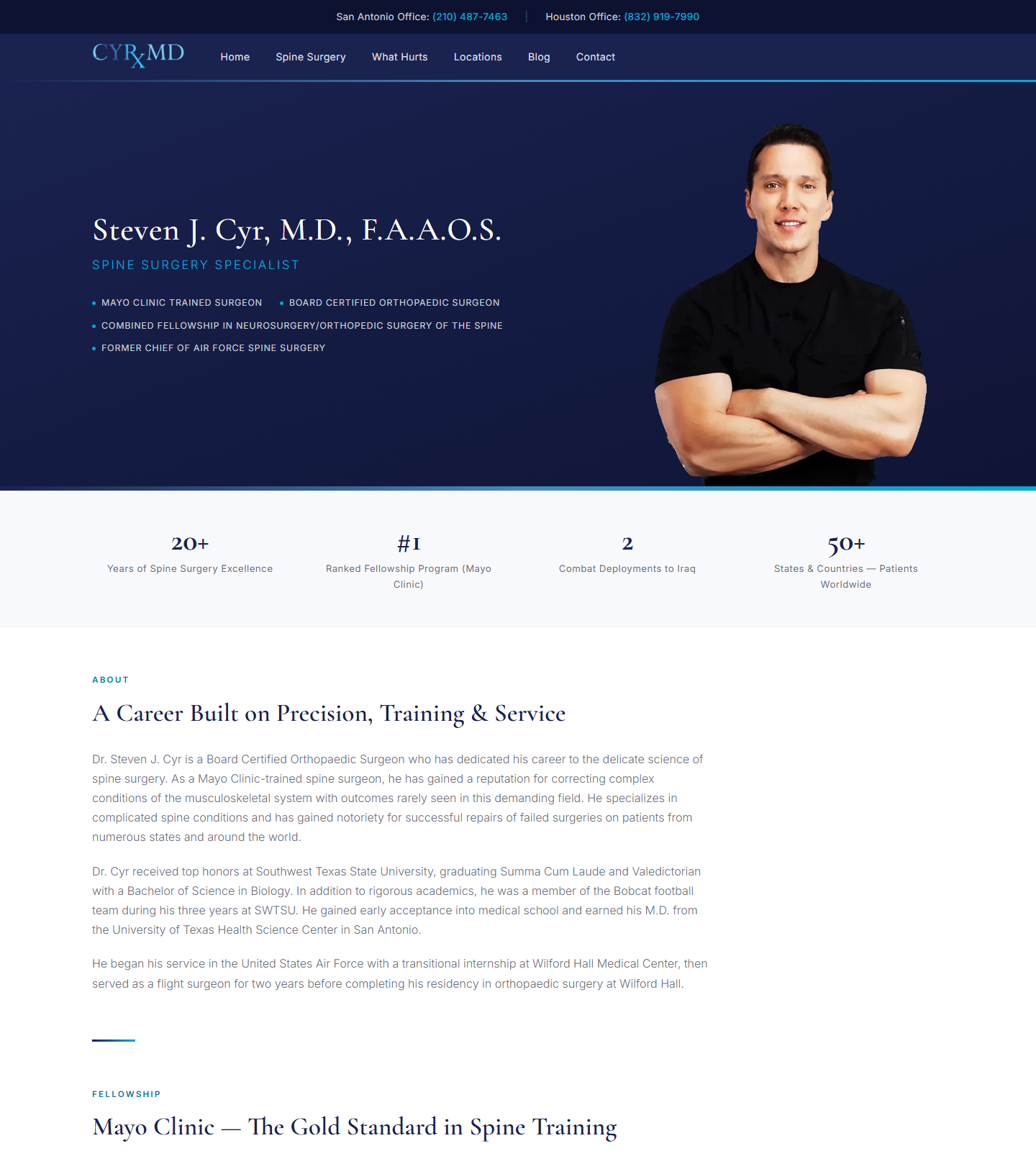 CYRx MD Cosmetic Surgery — CYRx MD Cosmetic Surgery website homepage (Houston, TX plastic & cosmetic surgery)