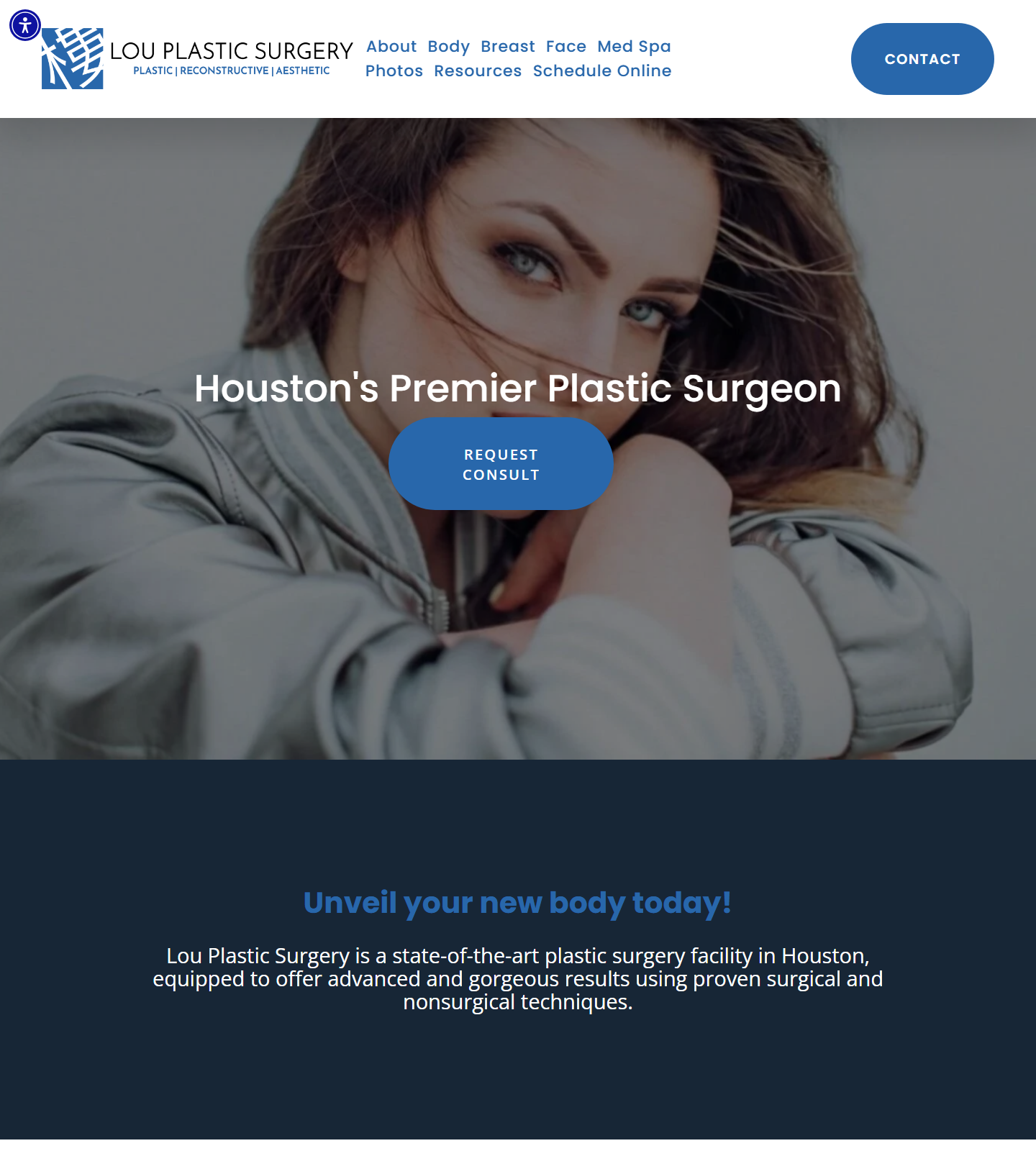 Derek C. Lou M.D — Derek C. Lou M.D website homepage (Houston, TX plastic & cosmetic surgery)