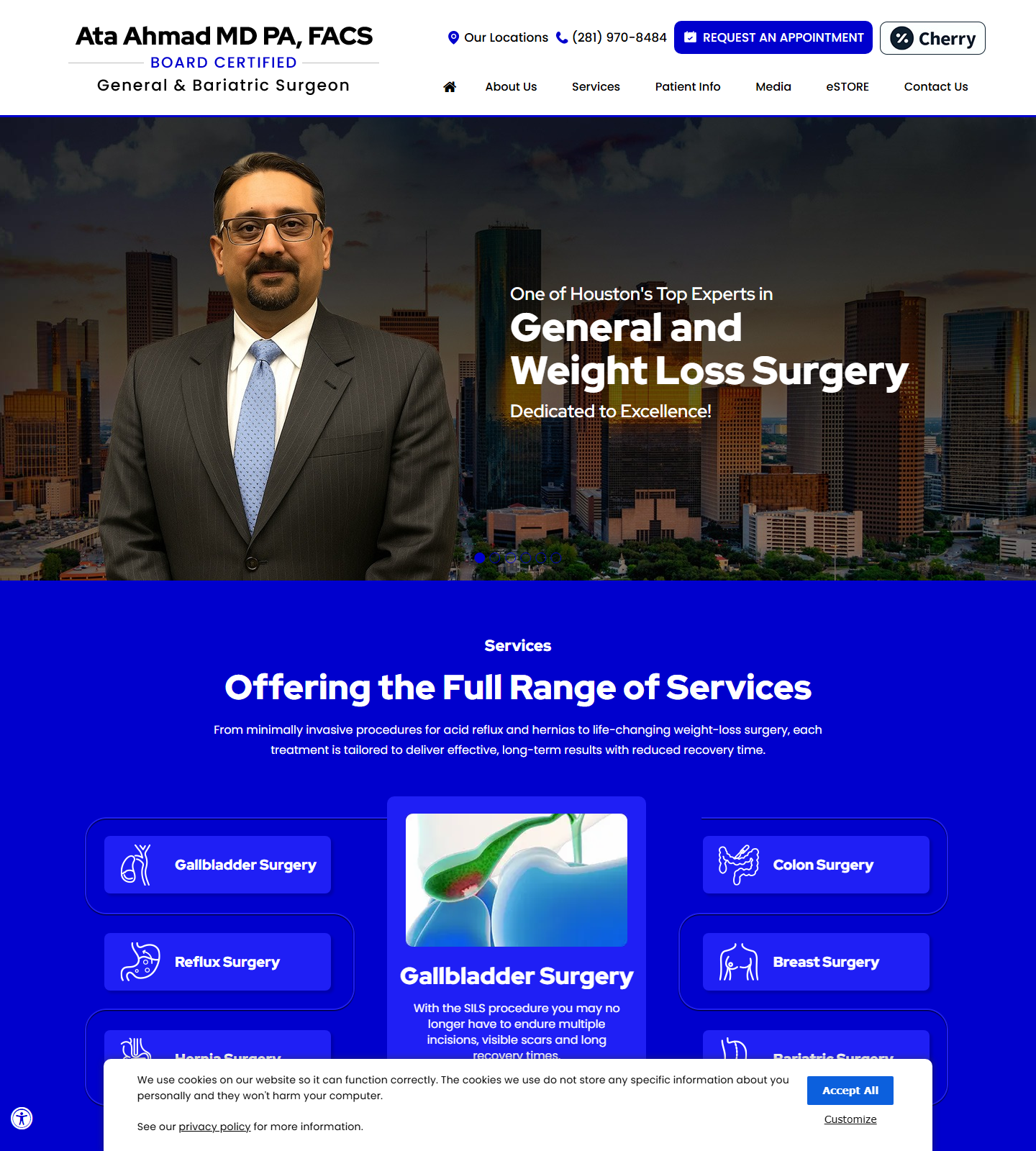 Dr. Ata Ahmad & Associates — Dr. Ata Ahmad & Associates website homepage (Houston, TX plastic & cosmetic surgery)