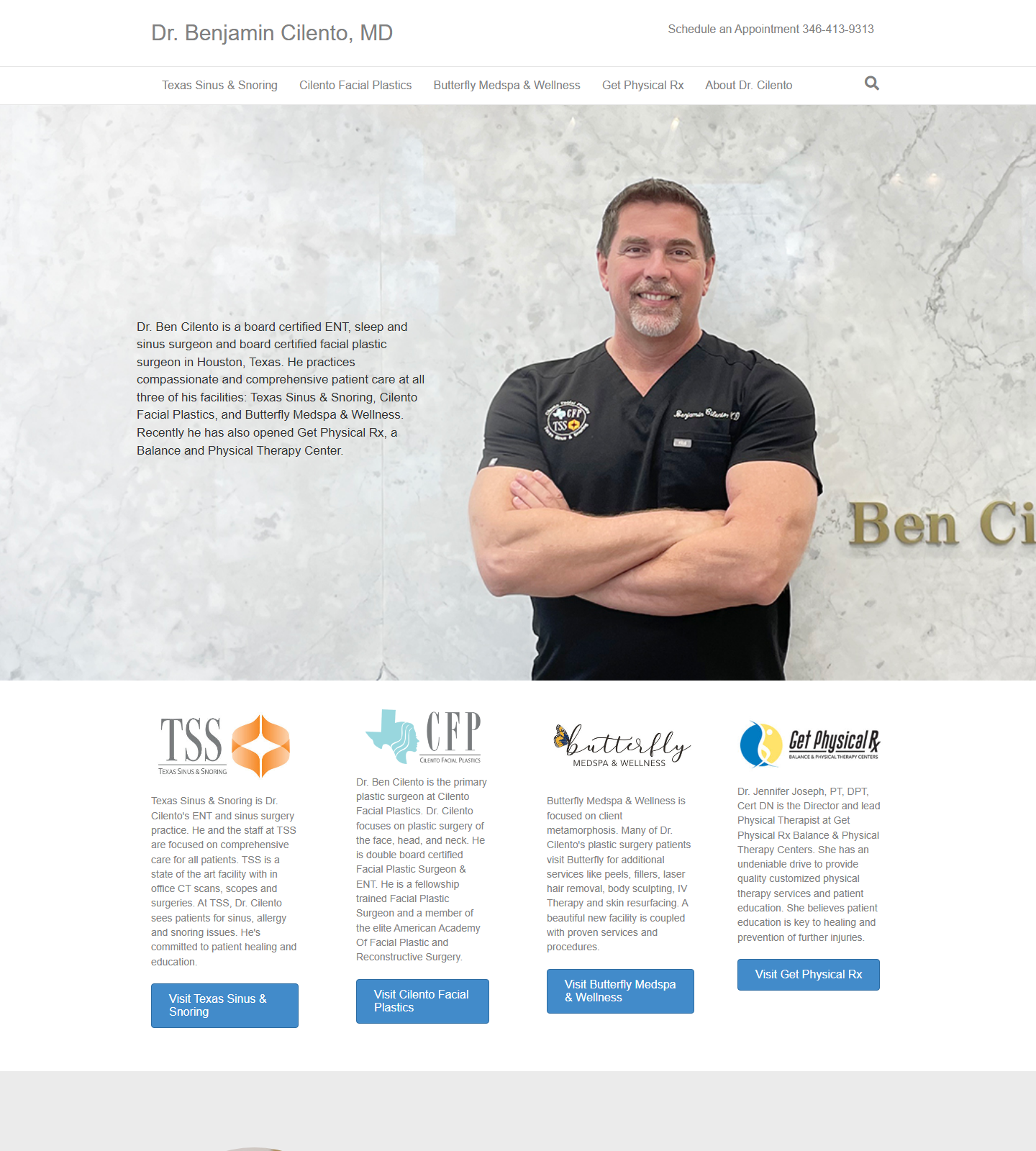 Dr. Ben Cilento — Dr. Ben Cilento website homepage (Spring, TX plastic & cosmetic surgery)
