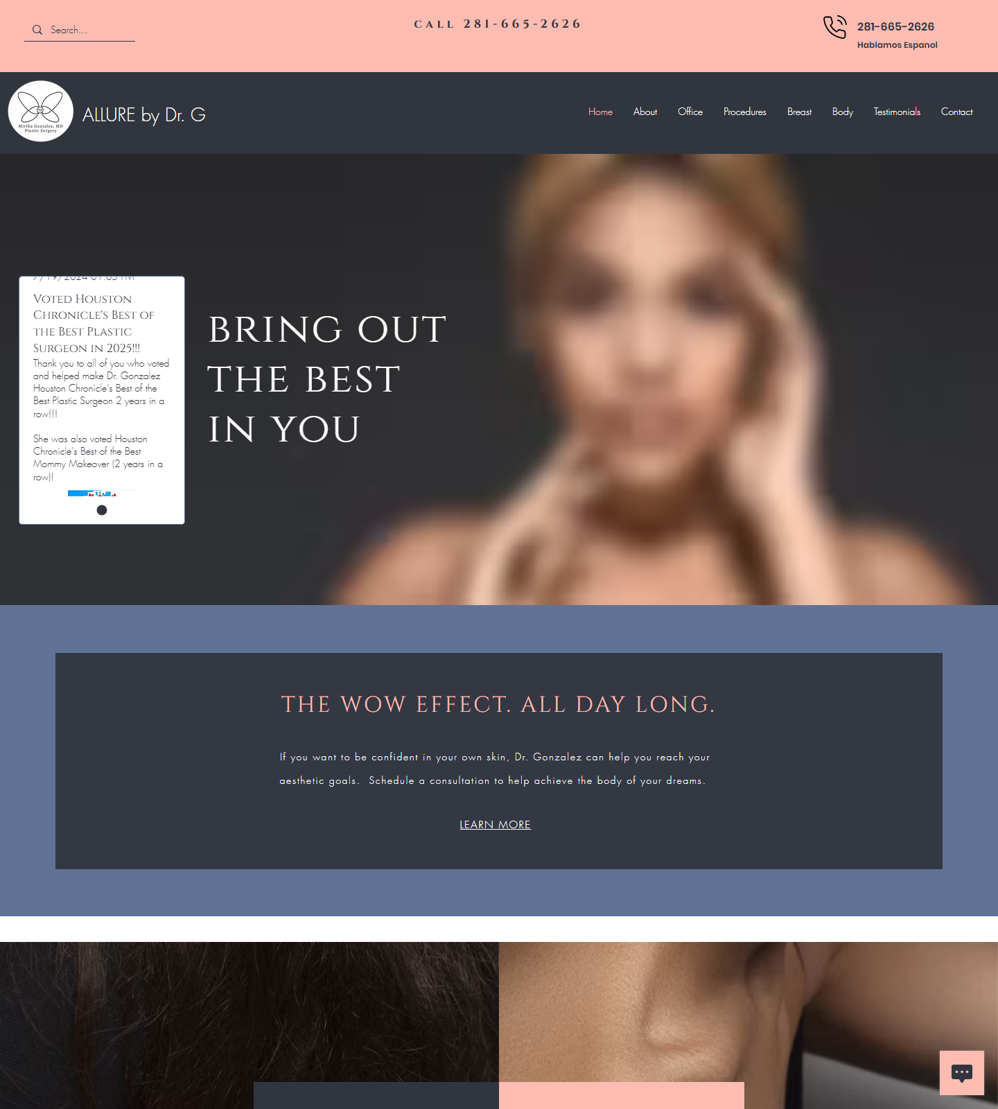 Dr. Mirtha Gonzalez Plastic Surgery — Dr. Mirtha Gonzalez Plastic Surgery website homepage (Katy, TX plastic & cosmetic surgery)