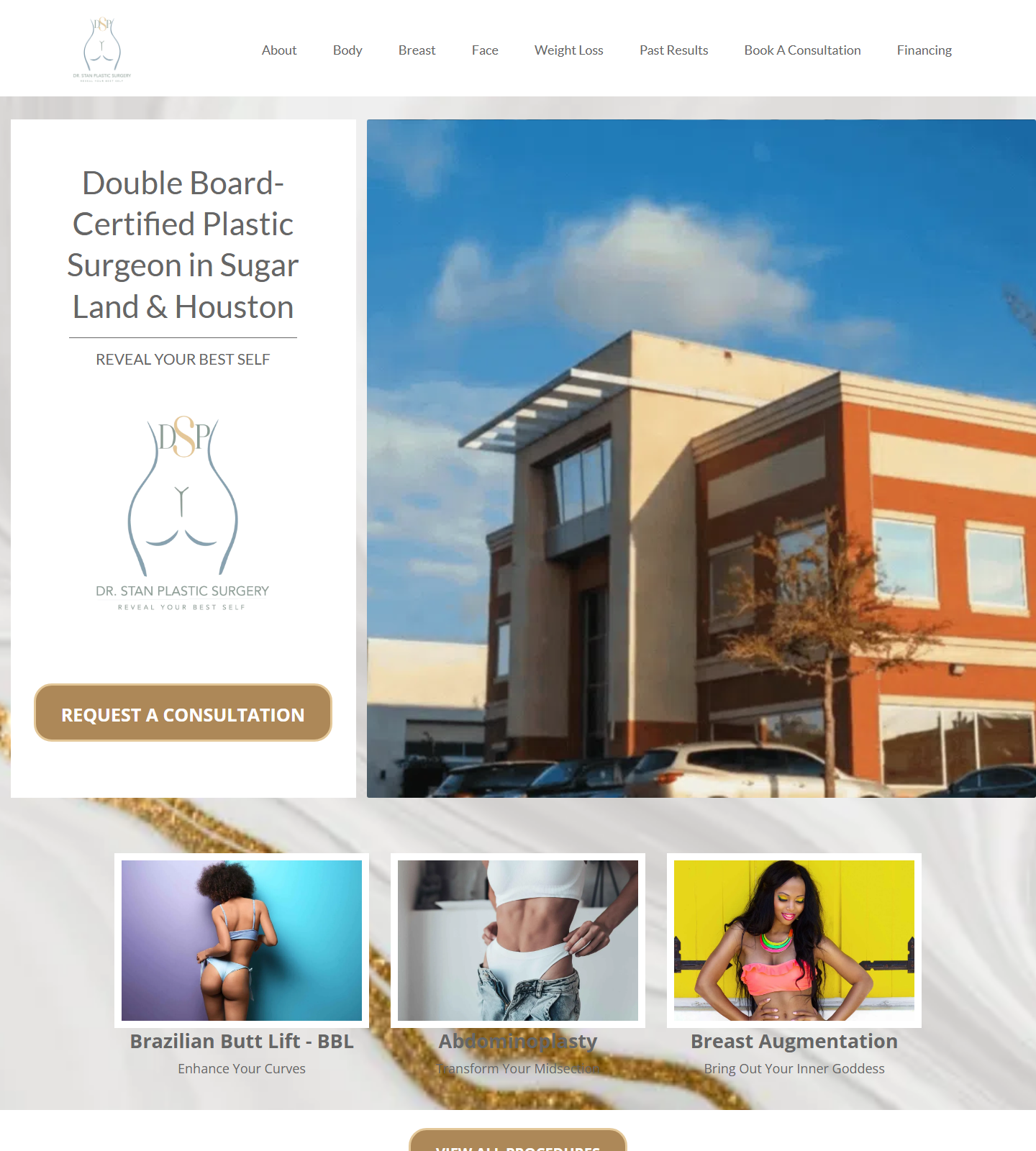 Dr. Stan Plastic Surgery & Med Spa — Dr. Stan Plastic Surgery & Med Spa website homepage (Sugar Land, TX plastic & cosmetic surgery)