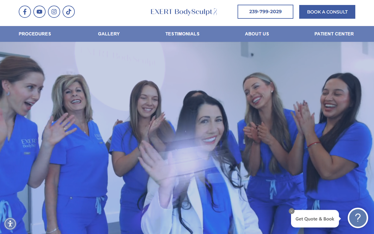 Dr. Giselle Prado — Exert BodySculpt Fort Myers website homepage (Fort Myers, FL plastic & cosmetic surgery)