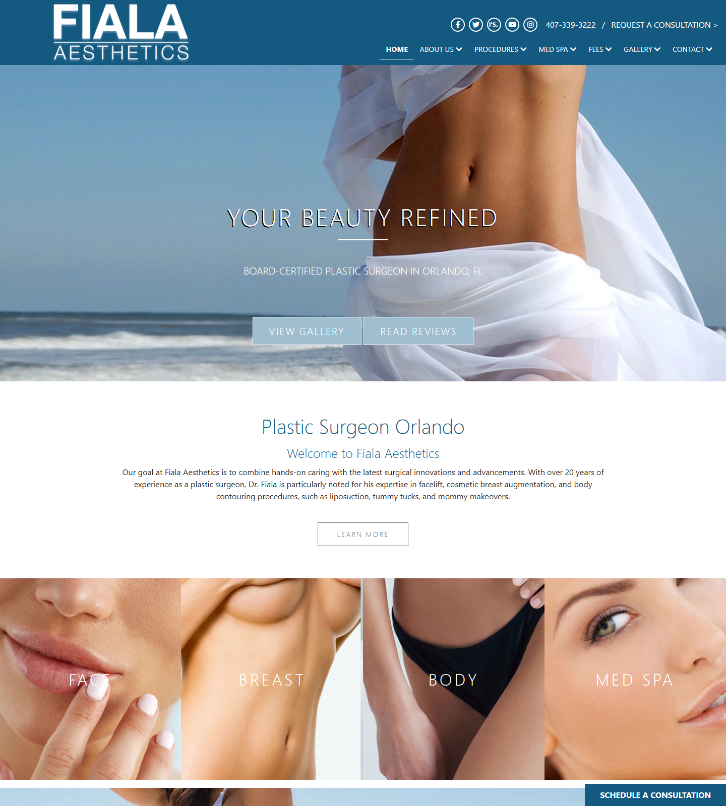 Fiala Aesthetics — Fiala Aesthetics website homepage (Altamonte Springs, FL)