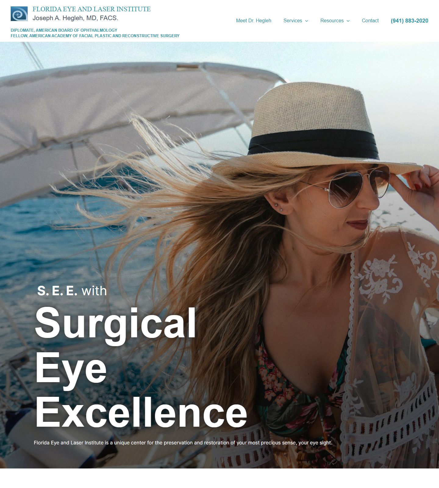 Florida Eye and Laser Institute — Florida Eye and Laser Institute website homepage (Port Charlotte, FL plastic & cosmetic surgery)
