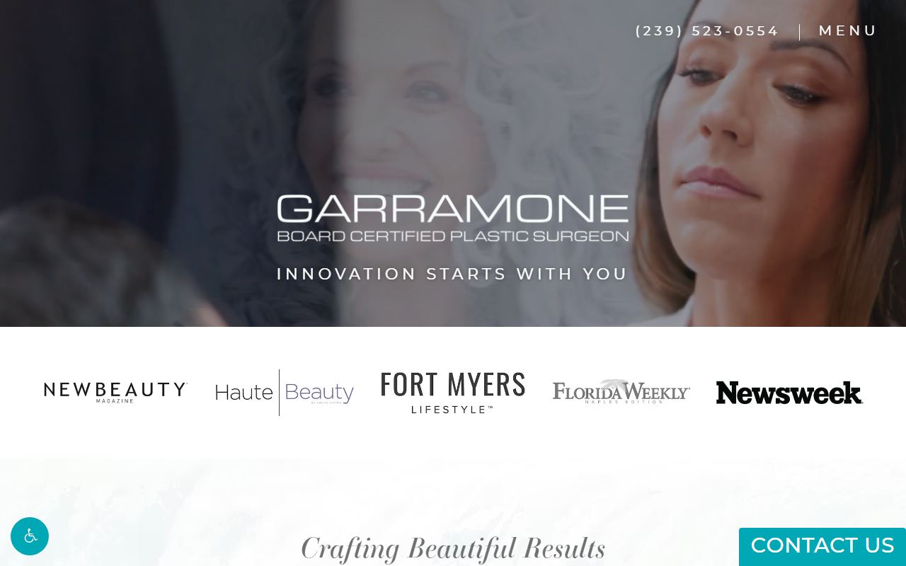 Dr. Ralph Garramone — Garramone Plastic Surgery website homepage (Fort Myers, FL plastic & cosmetic surgery)