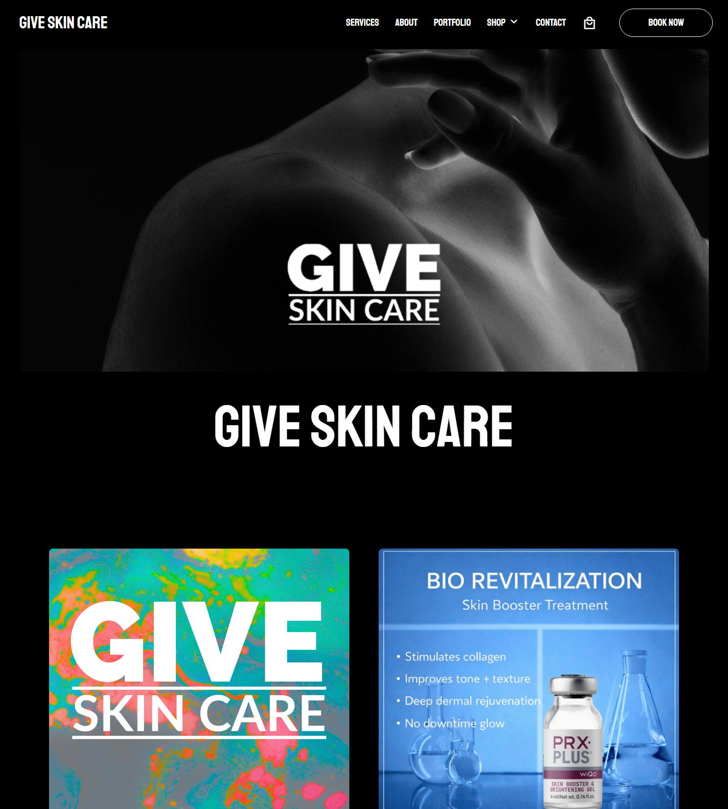 GIVE SKIN CARE — GIVE SKIN CARE website homepage (Estero, FL plastic & cosmetic surgery)