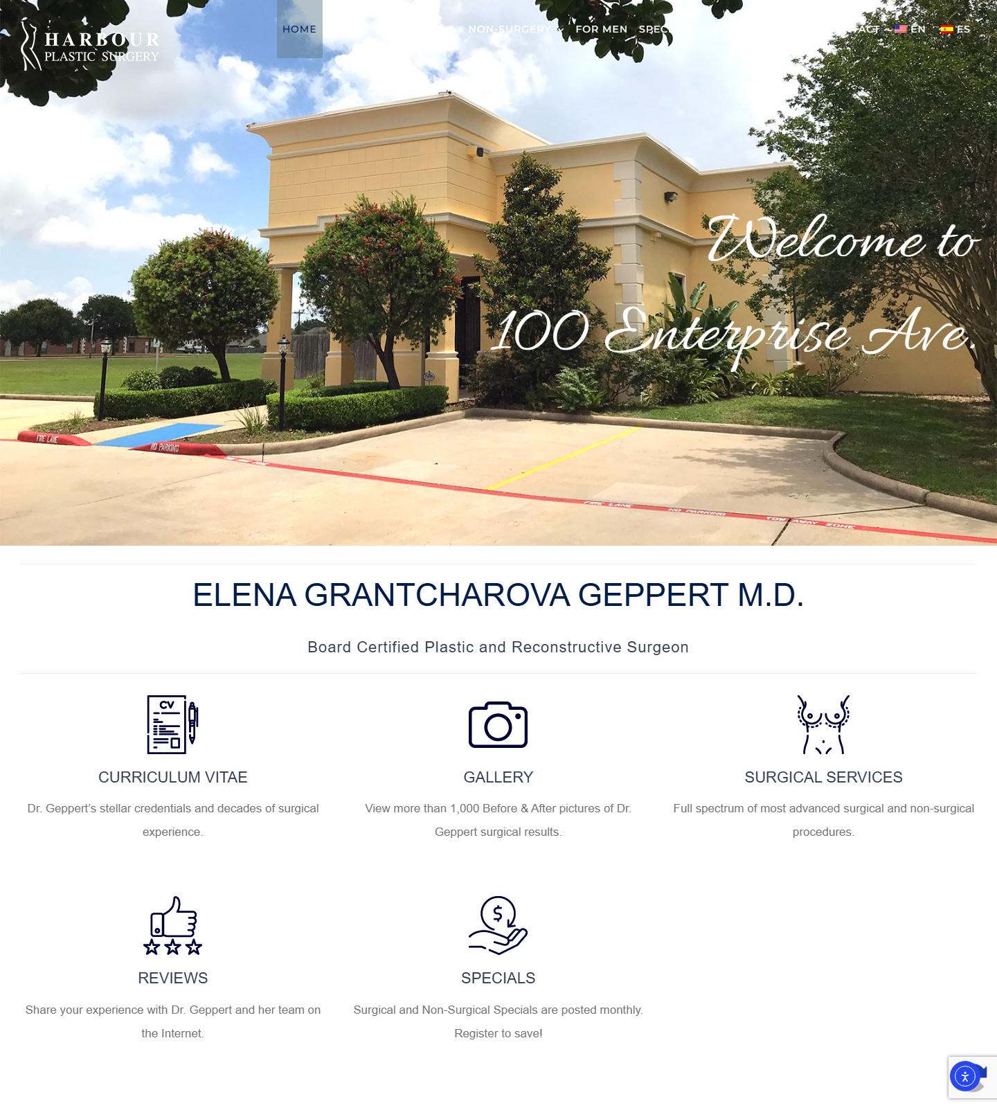 Harbour Plastic Surgery — Harbour Plastic Surgery website homepage (League City, TX plastic & cosmetic surgery)