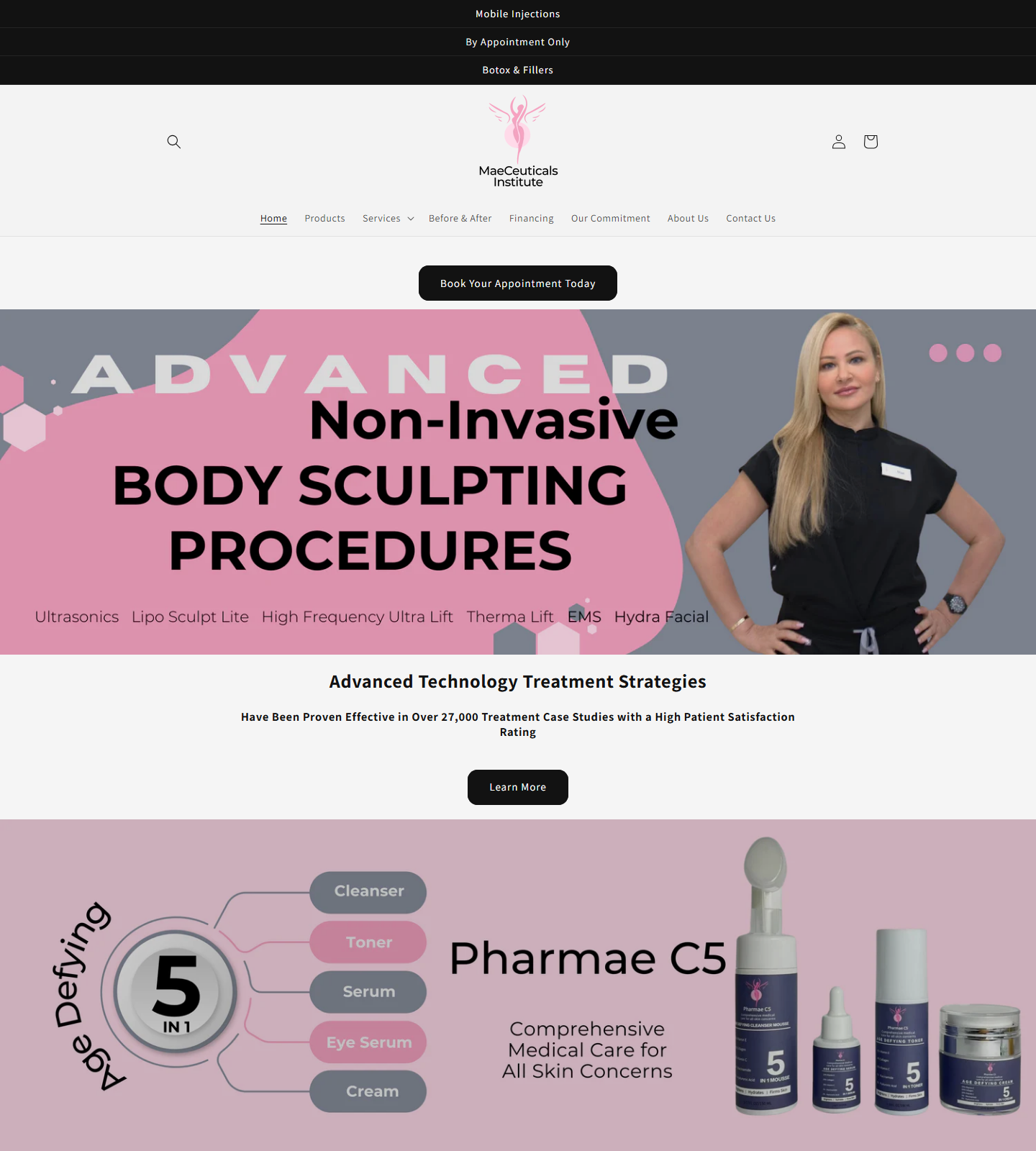 MaeCeuticals Institute — MaeCeuticals Institute website homepage (Katy, TX plastic & cosmetic surgery)