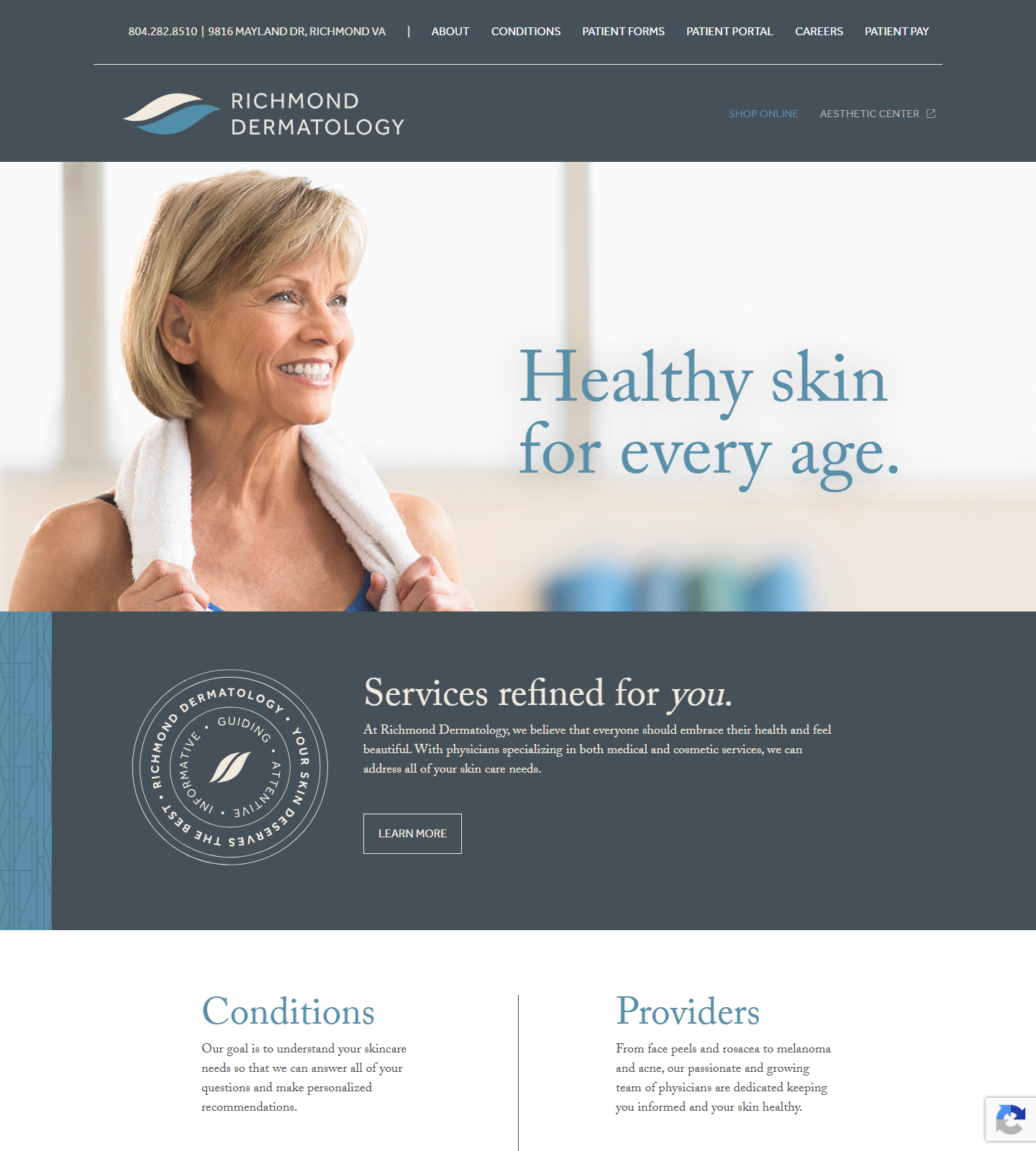 Mohs Center of Richmond Dermatology — Mohs Center of Richmond Dermatology website homepage (Richmond, VA)
