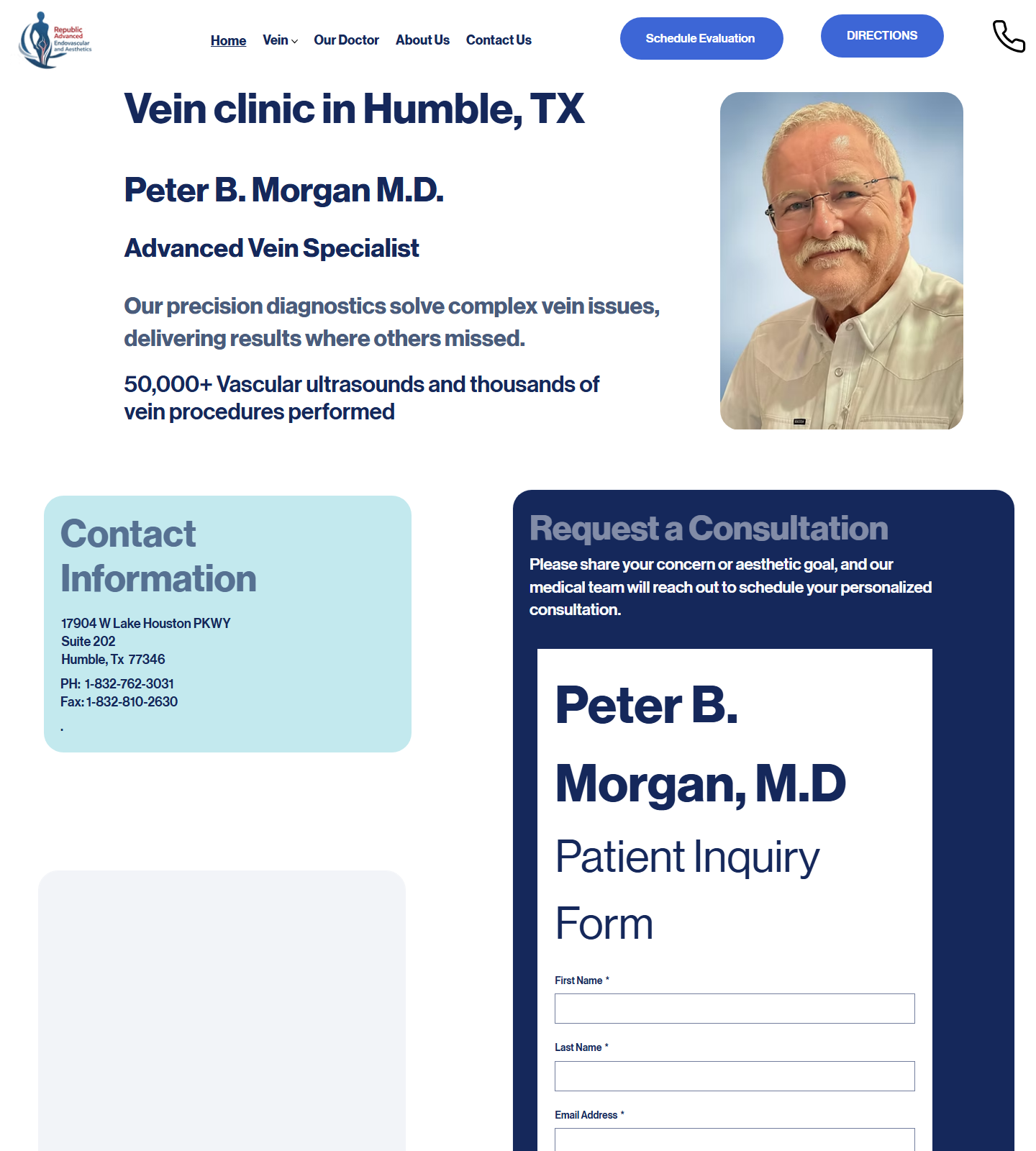 Peter B. Morgan M.D. P.A. — Peter B. Morgan M.D. P.A. website homepage (Humble, TX plastic & cosmetic surgery)