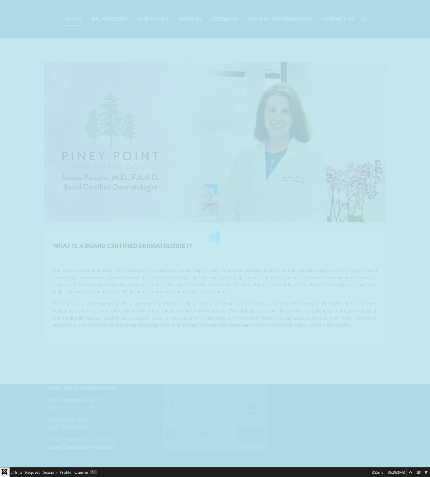 Piney Point Dermatology — Piney Point Dermatology website homepage (Houston, TX plastic & cosmetic surgery)