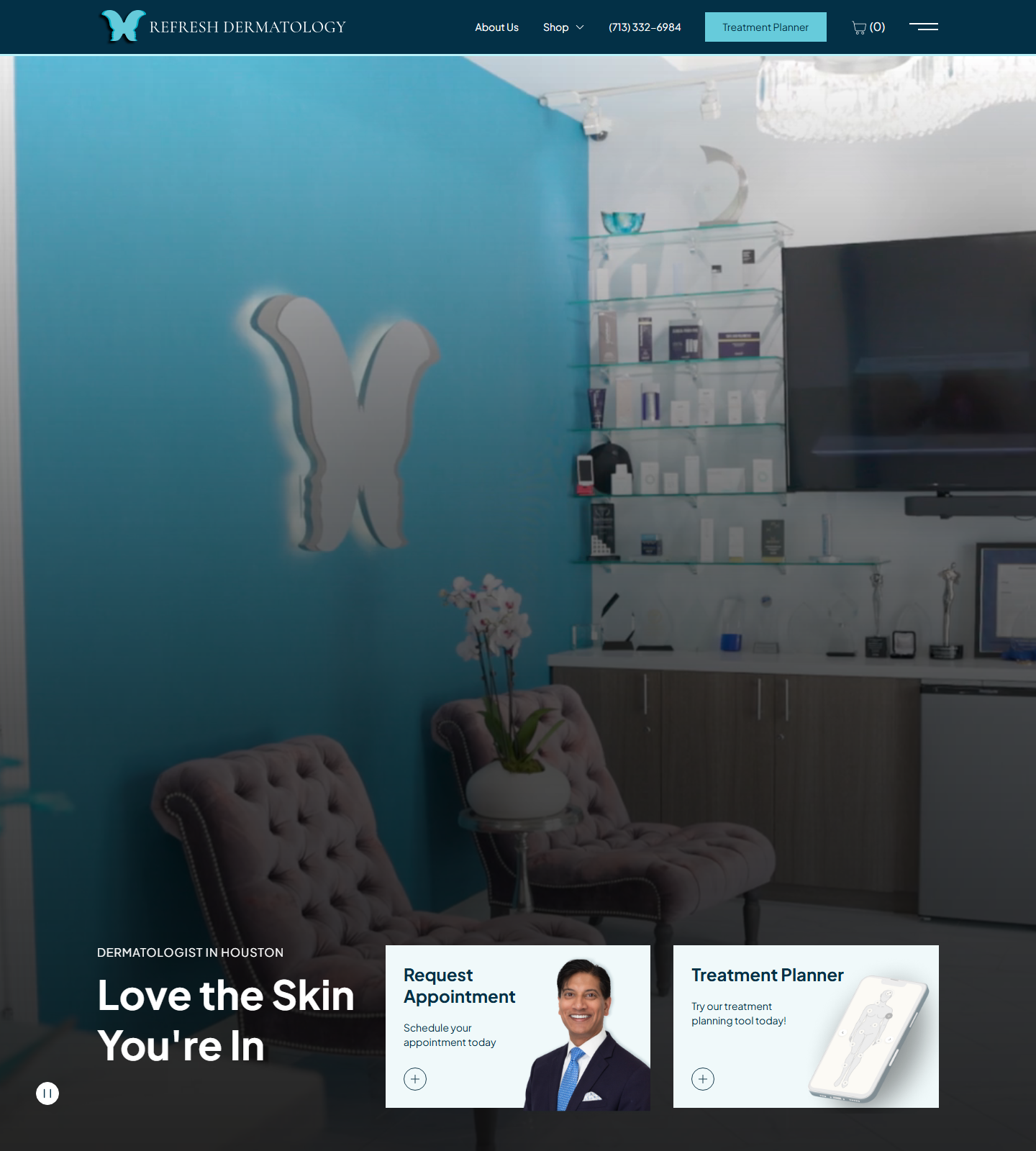 Refresh Dermatology — Refresh Dermatology website homepage (Houston, TX plastic & cosmetic surgery)