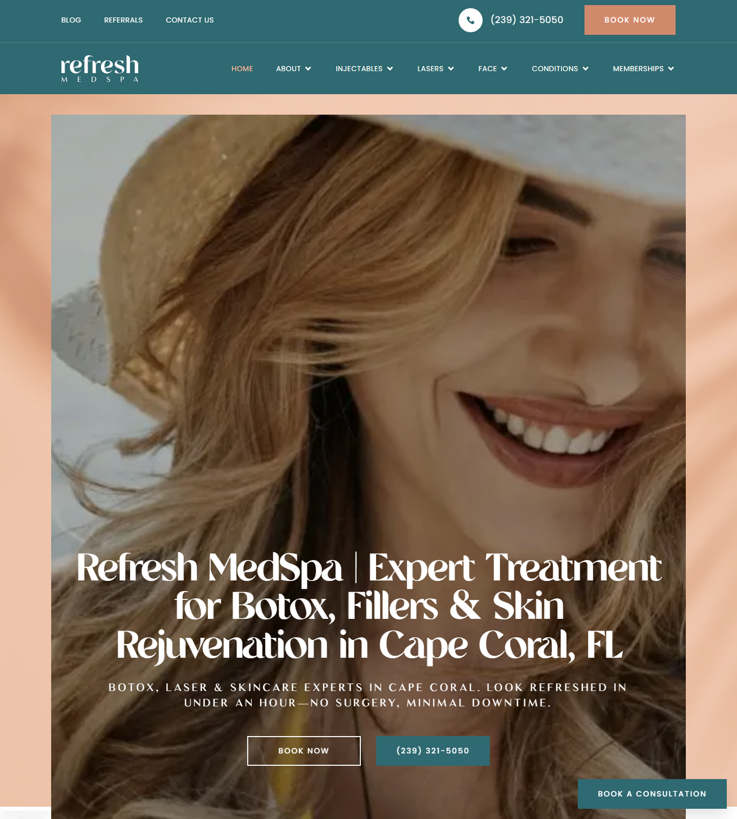 Refresh MedSpa — Refresh MedSpa website homepage (Cape Coral, FL plastic & cosmetic surgery)