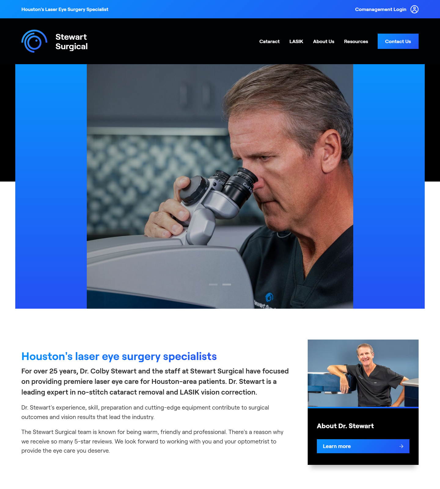 Stewart Surgical — Stewart Surgical website homepage (Houston, TX plastic & cosmetic surgery)