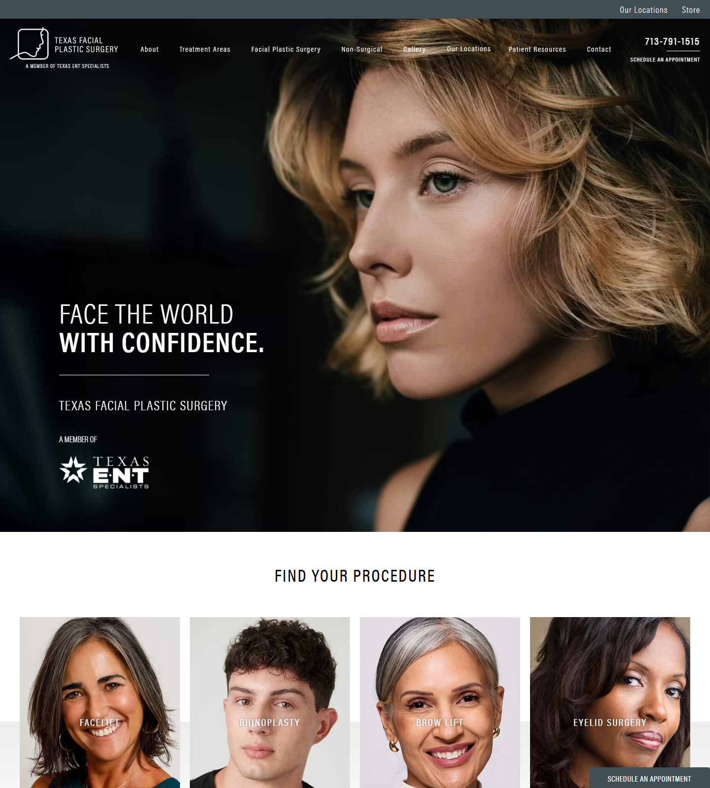 Texas Facial Plastic Surgery - Memorial Villages — Texas Facial Plastic Surgery - Memorial Villages website homepage (Houston, TX plastic & cosmetic surgery)