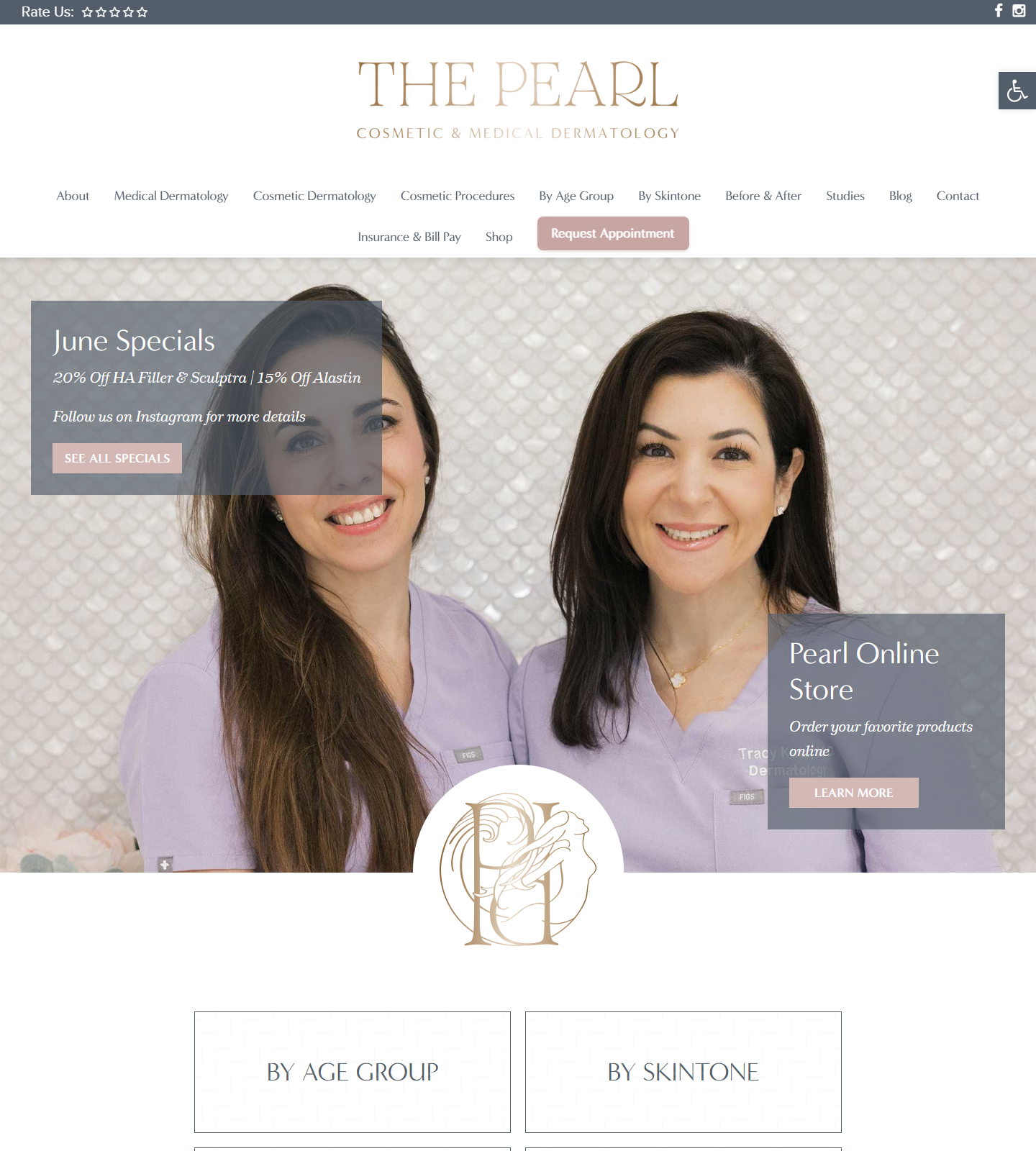The Pearl Dermatology, PLLC — The Pearl Dermatology, PLLC website homepage (Houston, TX plastic & cosmetic surgery)