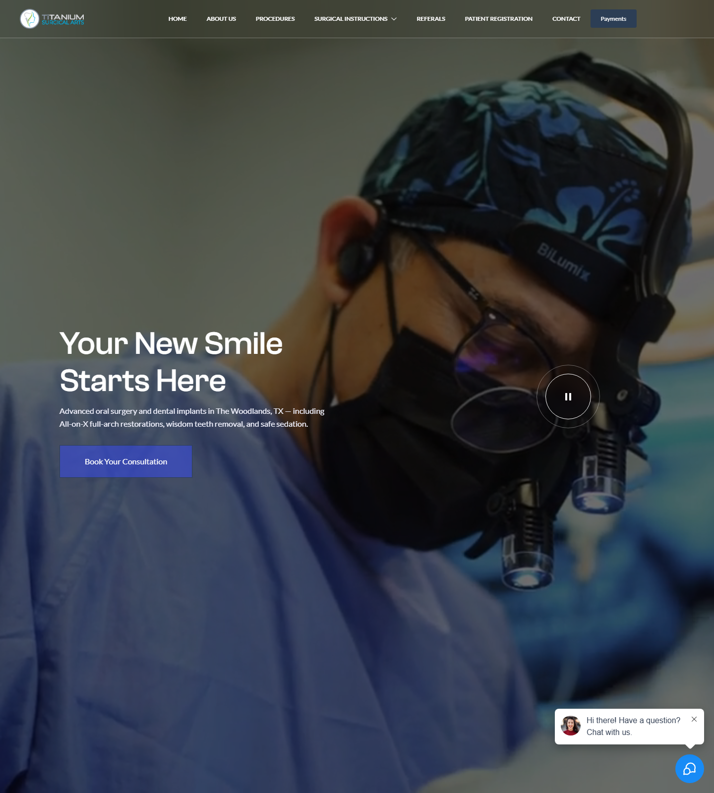 Titanium Surgical Arts — Titanium Surgical Arts website homepage (The Woodlands, TX plastic & cosmetic surgery)