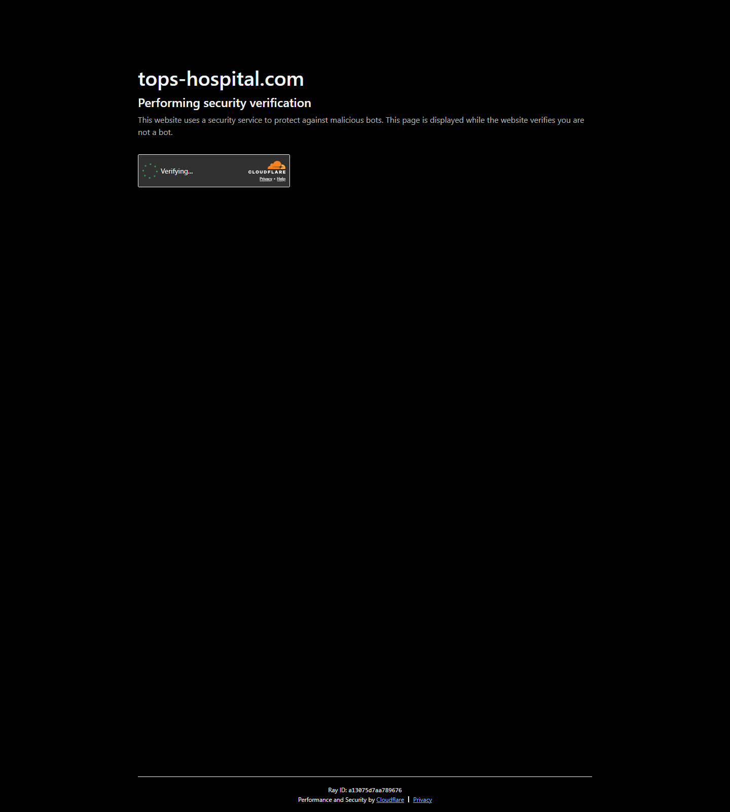 Tops Surgical Specialty Hospital website homepage