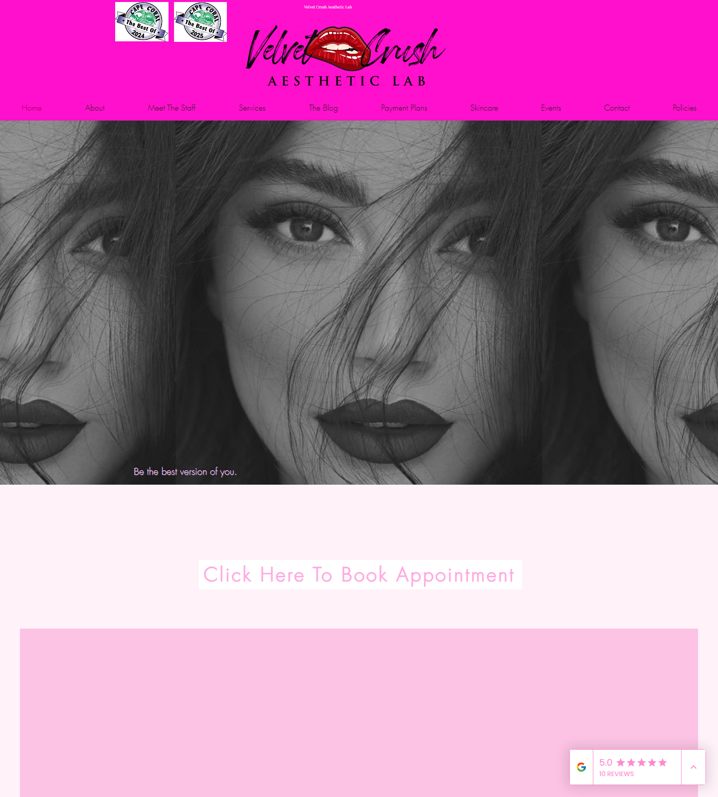 Velvet Crush Aesthetic Lab — Velvet Crush Aesthetic Lab website homepage (Cape Coral, FL plastic & cosmetic surgery)
